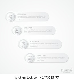 Infographic element template for business with 4 options, steps or processes. Can be used for workflow layout, diagram, web design, presentation or number options. Vector illustration EPS10.