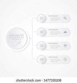 Infographic element template for business with 4 options, steps or processes. Business Presentation. Vector illustration EPS10.