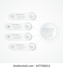 Infographic element template for business with 4 options, steps or processes. Business Presentation. Vector illustration EPS10.