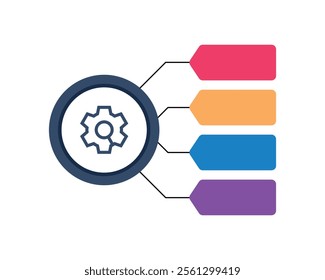 Infographic element template. Business list infographic with four list. Suitable For Presentation Template.