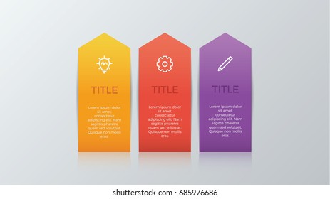 infographic element with three options