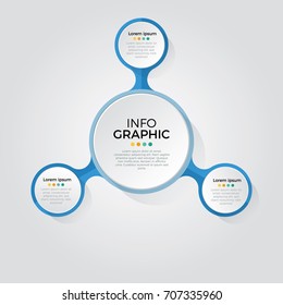 infographic element vector with 3 options, circles, can be
used for step, workflow, diagram, banner, process, business presentation
template, web design, price list, timeline, report.