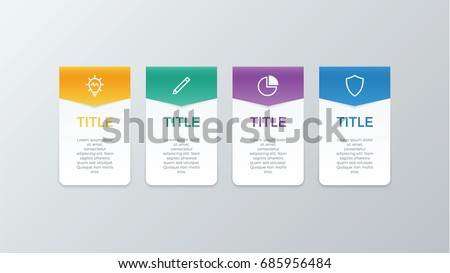 infographic element vector with four number options, use for step, workflow, diagram, banner, process, business presentation template, web design, price list, timeline.