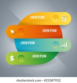 Infographic element for website or business project with infographic icons, step, bar. Abstract infographic element concept with different stage and part element. Business infographic timeline element