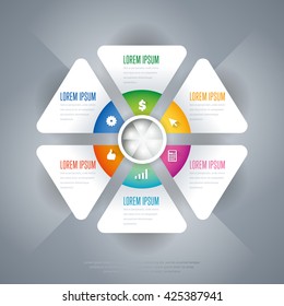 Infographic element for website or business project with infographic icons, step, bar. Abstract infographic element concept with different stage and part element. Business infographic timeline element