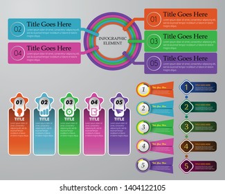 Infographic Element For Your Presentation. Perfect For Prosess, Marketing, Business And Data Visualisation Presentation.