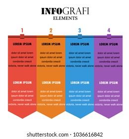 infographic elements of 4 option 