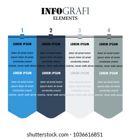 infographic elements of 4 option 