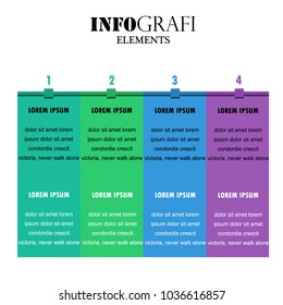 infographic elements of 4 option 
