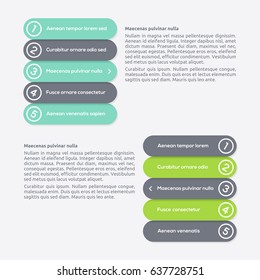 Infographic elements with 5 steps and parts for your business presentations. Can be used for web, diagram, graph, workflow layout, chart, report, numbered banner.