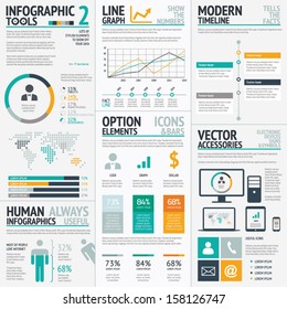 Infographic elements big set vector EPS10