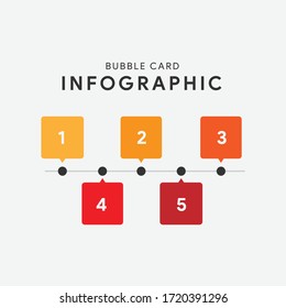 Infographic elements - bubble card chart modern data visualization vector eps10 illustration