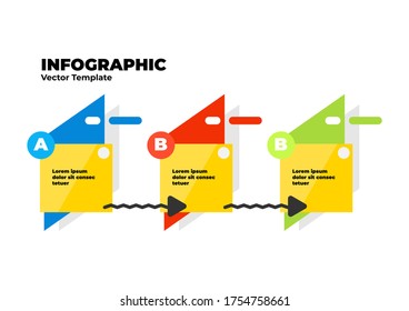Infographic elements for business concept. Dynamic geometric shapes compositions, Flat and clean style, Applicable for any business, marketing, graphic works, presentation. Vector illustration.