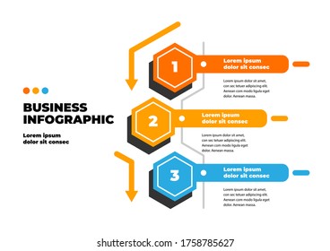 Infographic elements for business concept. Dynamic geometric shapes compositions, Flat and clean style, Applicable for any business, marketing, graphic works, presentation. Vector illustration.