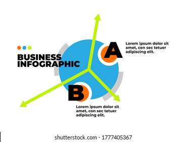 Infographic elements for business concept. Dynamic geometric shapes compositions, Flat and clean style, Applicable for any business, marketing, graphic works, presentation. Vector illustration.