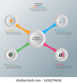 Infographic elements. Business concept timeline. Modern infograph template. Can use for workflow layout, diagram, banner, webdesign, presentation. Vector illustration