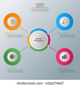 Infographic elements. Business concept timeline. Modern infograph template. Can use for workflow layout, diagram, banner, webdesign, presentation. Vector illustration