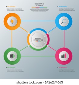 Infographic elements. Business concept timeline. Modern infograph template. Can use for workflow layout, diagram, banner, webdesign, presentation. Vector illustration