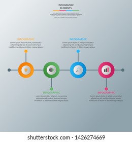 Infographic elements. Business concept timeline. Modern infograph template. Can use for workflow layout, diagram, banner, webdesign, presentation. Vector illustration