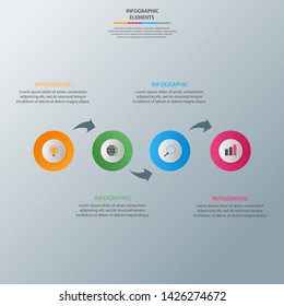 Infographic elements. Business concept timeline. Modern infograph template. Can use for workflow layout, diagram, banner, webdesign, presentation. Vector illustration