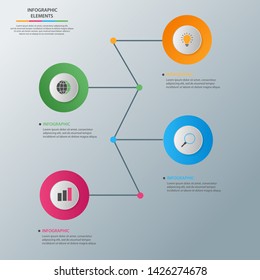 Infographic elements. Business concept timeline. Modern infograph template. Can use for workflow layout, diagram, banner, webdesign, presentation. Vector illustration