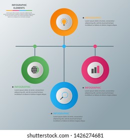 Infographic elements. Business concept timeline. Modern infograph template. Can use for workflow layout, diagram, banner, webdesign, presentation. Vector illustration