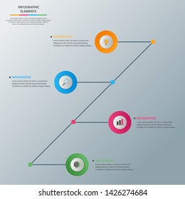 Infographic elements. Business concept timeline. Modern infograph template. Can use for workflow layout, diagram, banner, webdesign, presentation. Vector illustration
