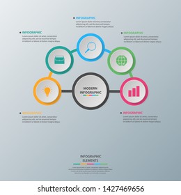 Infographic elements. Business concept timeline. Modern infograph template. Can use for workflow layout, diagram, banner, webdesign, presentation. Vector illustration