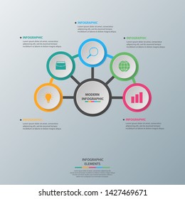 Infographic elements. Business concept timeline. Modern infograph template. Can use for workflow layout, diagram, banner, webdesign, presentation. Vector illustration