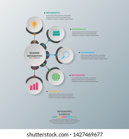 Infographic elements. Business concept timeline. Modern infograph template. Can use for workflow layout, diagram, banner, webdesign, presentation. Vector illustration
