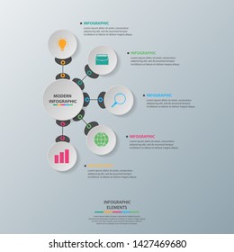 Infographic elements. Business concept timeline. Modern infograph template. Can use for workflow layout, diagram, banner, webdesign, presentation. Vector illustration