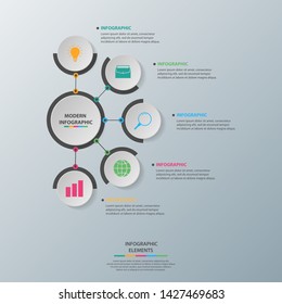 Infographic elements. Business concept timeline. Modern infograph template. Can use for workflow layout, diagram, banner, webdesign, presentation. Vector illustration