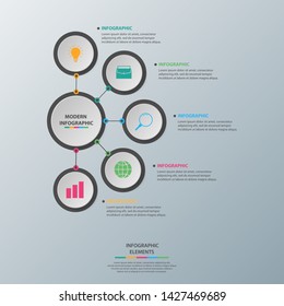Infographic elements. Business concept timeline. Modern infograph template. Can use for workflow layout, diagram, banner, webdesign, presentation. Vector illustration