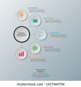 Infographic elements. Business concept timeline. Modern infograph template. Can use for workflow layout, diagram, banner, webdesign, presentation. Vector illustration