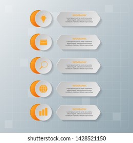 Infographic elements. Business concept timeline. Modern infograph template. Can use for workflow layout, diagram, banner, webdesign, presentation. Vector illustration.
