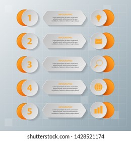 Infographic elements. Business concept timeline. Modern infograph template. Can use for workflow layout, diagram, banner, webdesign, presentation. Vector illustration.