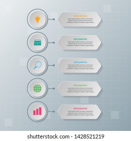 Infographic elements. Business concept timeline. Modern infograph template. Can use for workflow layout, diagram, banner, webdesign, presentation. Vector illustration.