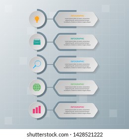 Infographic elements. Business concept timeline. Modern infograph template. Can use for workflow layout, diagram, banner, webdesign, presentation. Vector illustration.
