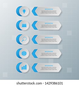 Infographic elements. Business concept timeline. Modern infograph template. Can use for workflow layout, diagram, banner, webdesign, presentation. Vector illustration.