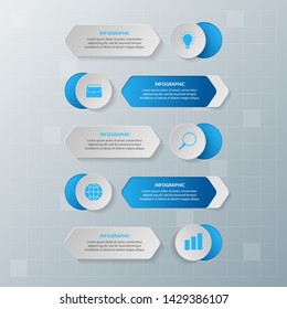Infographic elements. Business concept timeline. Modern infograph template. Can use for workflow layout, diagram, banner, webdesign, presentation. Vector illustration.