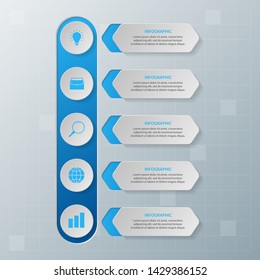Infographic elements. Business concept timeline. Modern infograph template. Can use for workflow layout, diagram, banner, webdesign, presentation. Vector illustration.