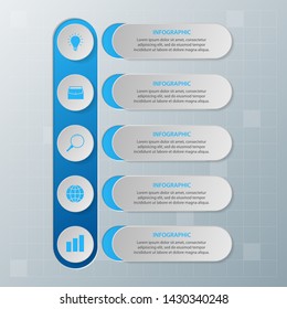Infographic elements. Business concept timeline. Modern infograph template. Can use for workflow layout, diagram, banner, webdesign, presentation. Vector illustration.