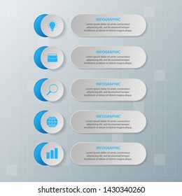 Infographic elements. Business concept timeline. Modern infograph template. Can use for workflow layout, diagram, banner, webdesign, presentation. Vector illustration.