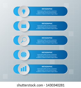 Infographic elements. Business concept timeline. Modern infograph template. Can use for workflow layout, diagram, banner, webdesign, presentation. Vector illustration.