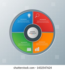 Infographic elements. Business concept timeline. Modern infograph template. Can use for workflow layout, diagram, banner, webdesign, presentation. Vector illustration.