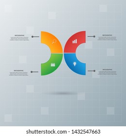 Infographic elements. Business concept timeline. Modern infograph template. Can use for workflow layout, diagram, banner, webdesign, presentation. Vector illustration.
