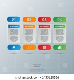 Infographic elements. Business concept timeline. Modern infograph template. Can use for workflow layout, diagram, banner, webdesign, presentation. Vector illustration.