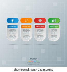 Infographic elements. Business concept timeline. Modern infograph template. Can use for workflow layout, diagram, banner, webdesign, presentation. Vector illustration.