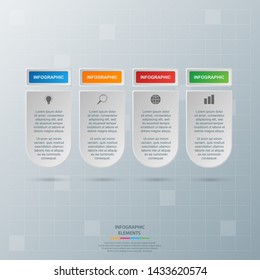 Infographic elements. Business concept timeline. Modern infograph template. Can use for workflow layout, diagram, banner, webdesign, presentation. Vector illustration.