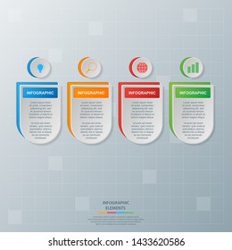 Infographic elements. Business concept timeline. Modern infograph template. Can use for workflow layout, diagram, banner, webdesign, presentation. Vector illustration.